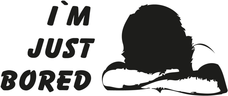 Im Just Bored Silhouette PNG Image