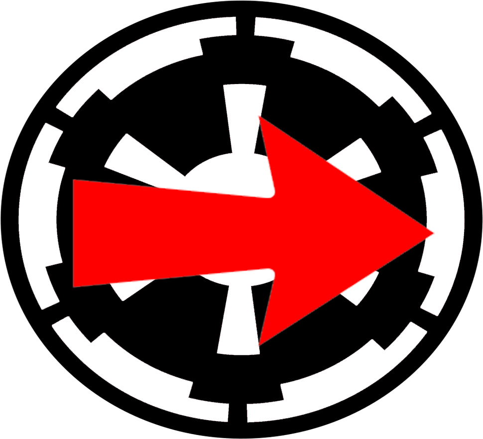 Imperial Cog Red Arrow PNG Image