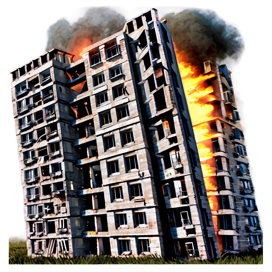 Implosion Destroyed Building Png 82 PNG Image