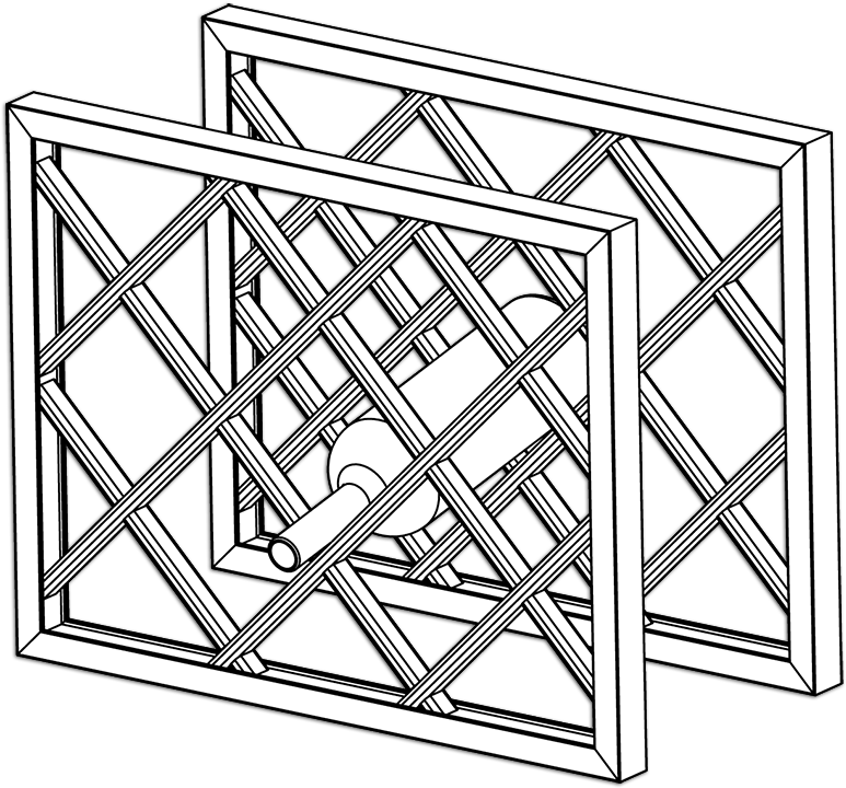 Impossible Geometry Lattice Illusion PNG Image