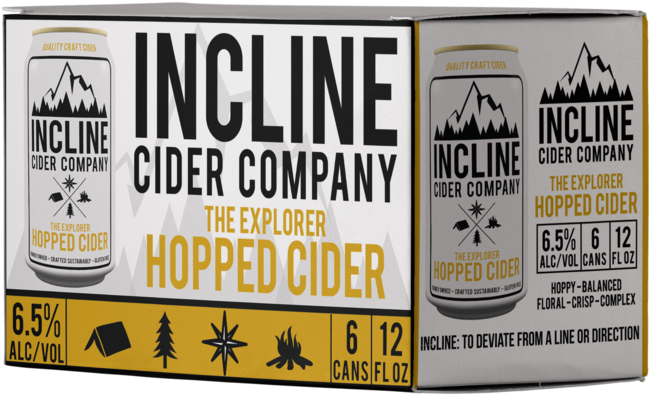 Incline Cider Company Hopped Cider Can Design PNG Image