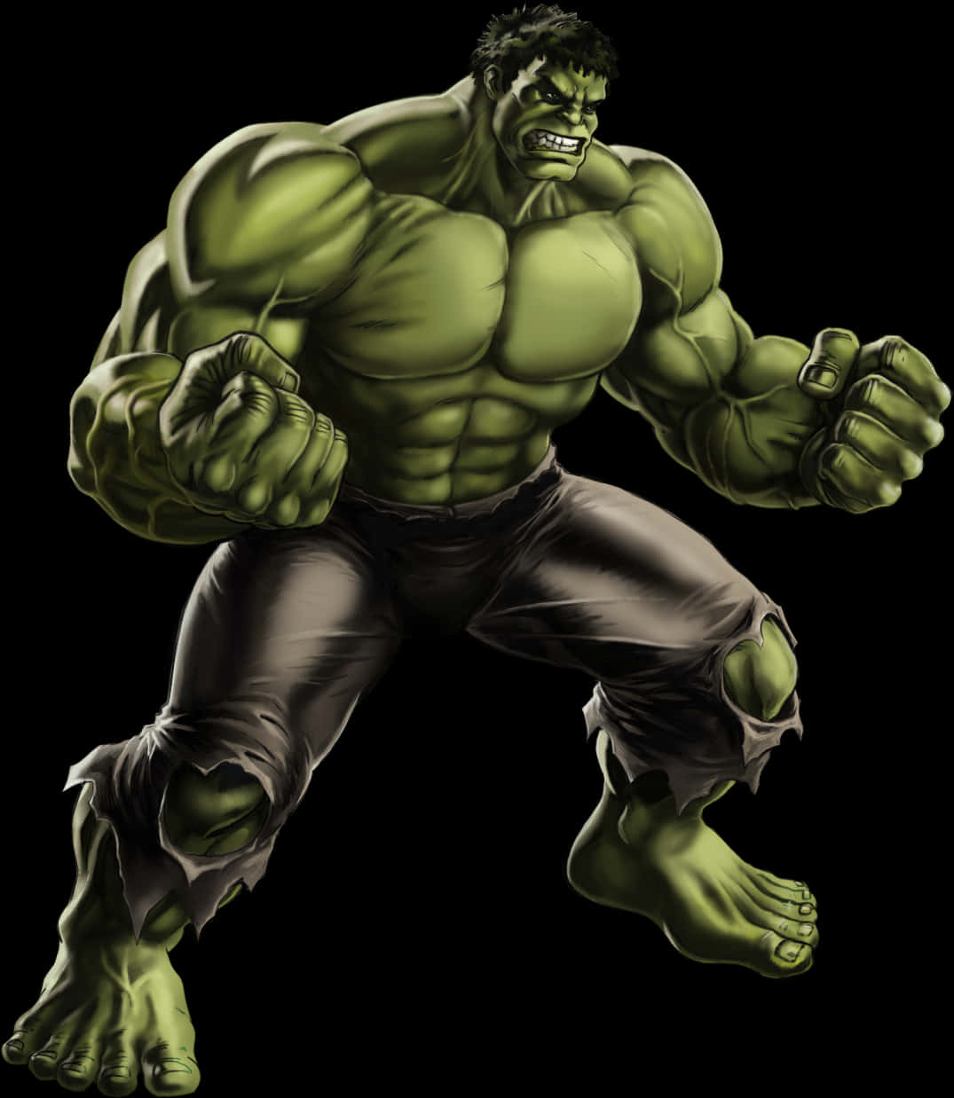 Incredible Hulk Avengers Illustration PNG Image