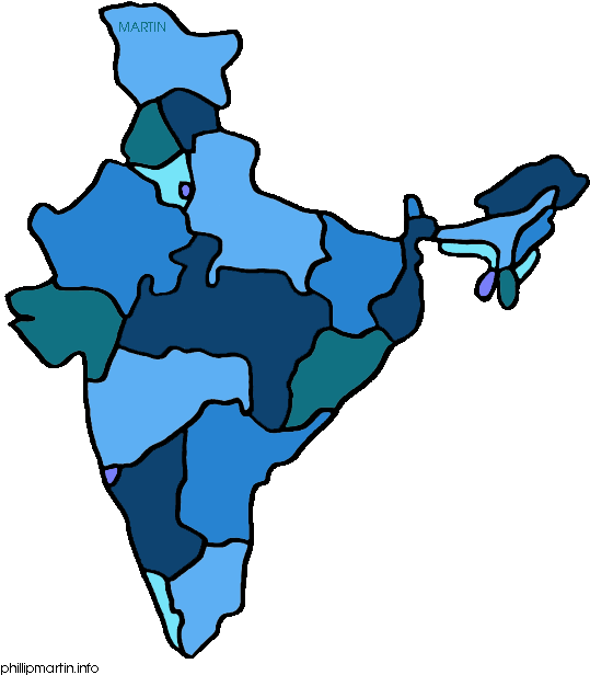 India Clip Art - States Of India Clip Art, Hd Png Download PNG Image