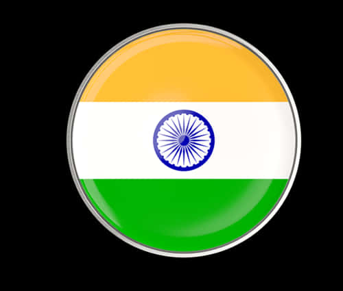 India Flag Button Design PNG Image