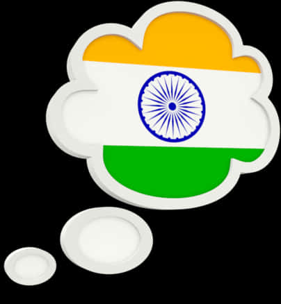 India Flag Cloud Icon PNG Image