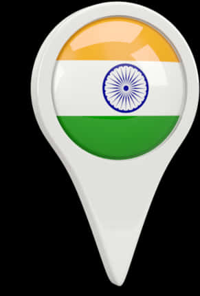 India Flag Map Pin PNG Image