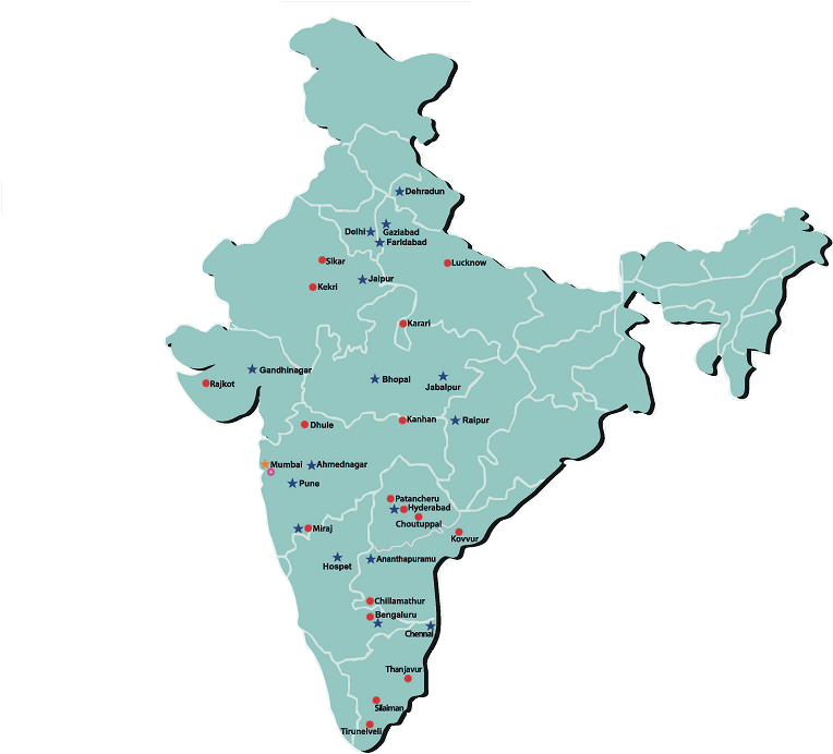 India Map Major Cities PNG Image