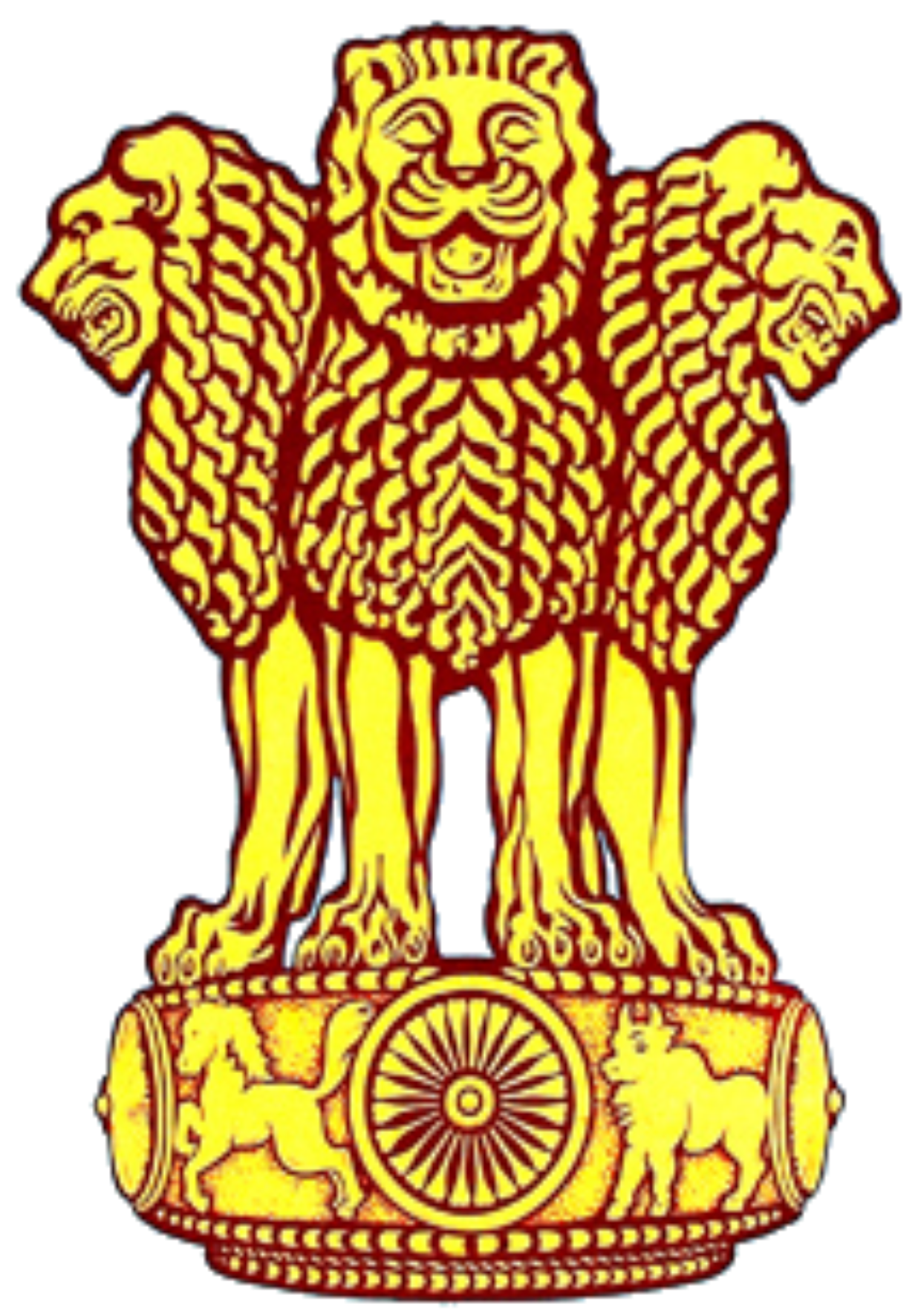 India National Emblem Sarnath Lion Capital PNG Image