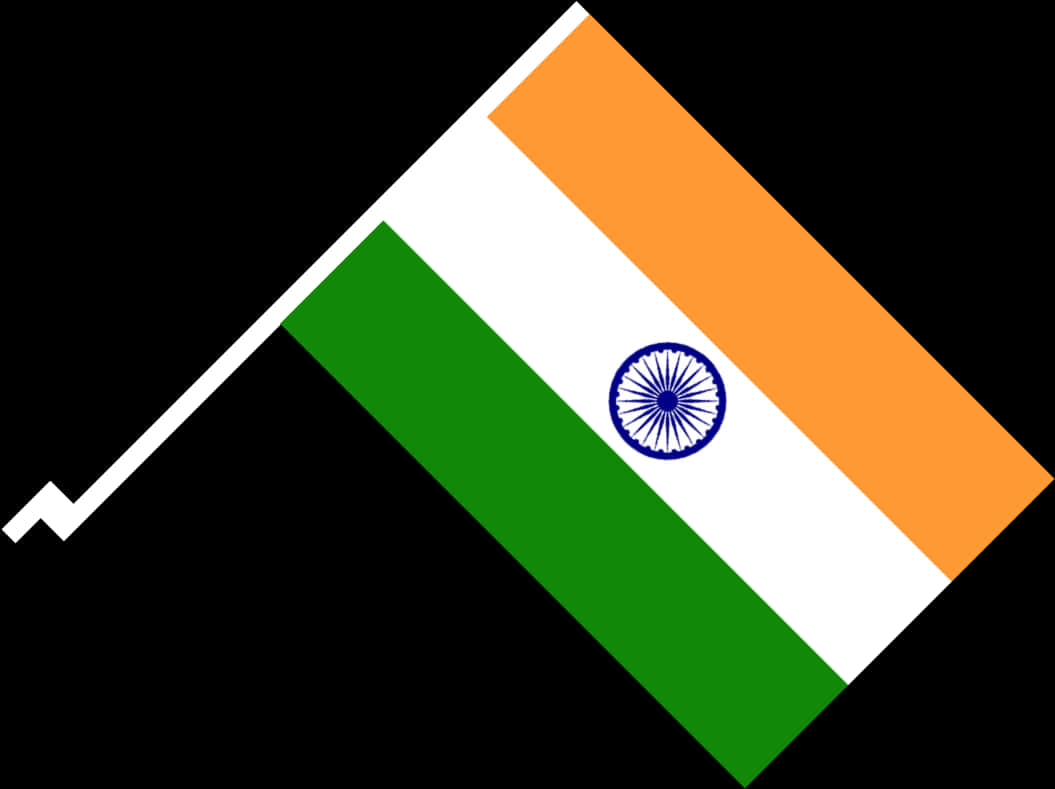 India National Flagon Pole PNG Image