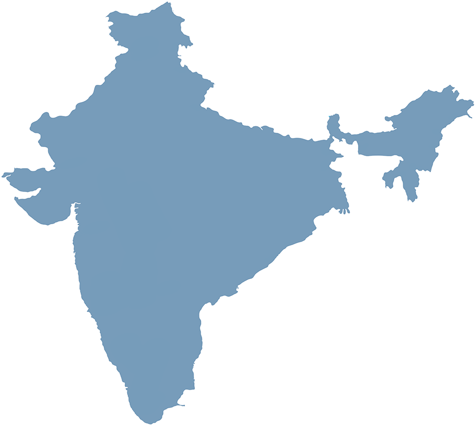 India Outline Map PNG Image