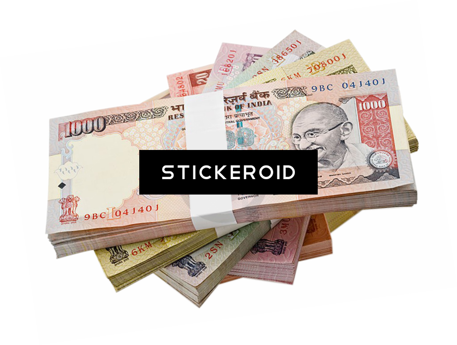 Indian Currency Bundles Watermark PNG Image