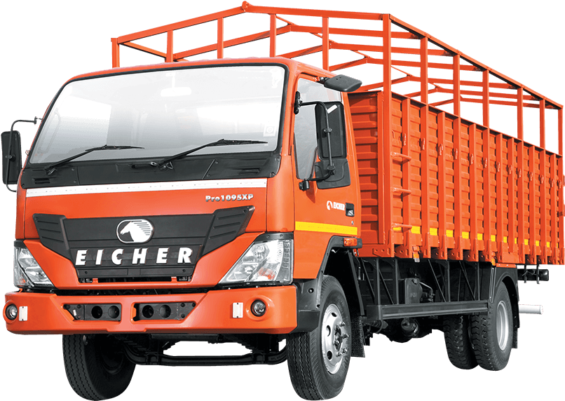 Indian Eicher Lorry Side View PNG Image