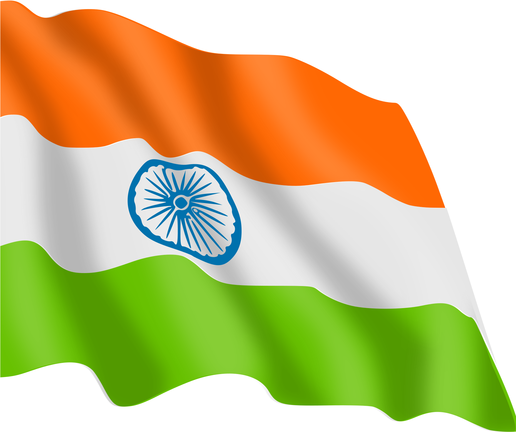 Indian Flag Waving Independence Day PNG Image