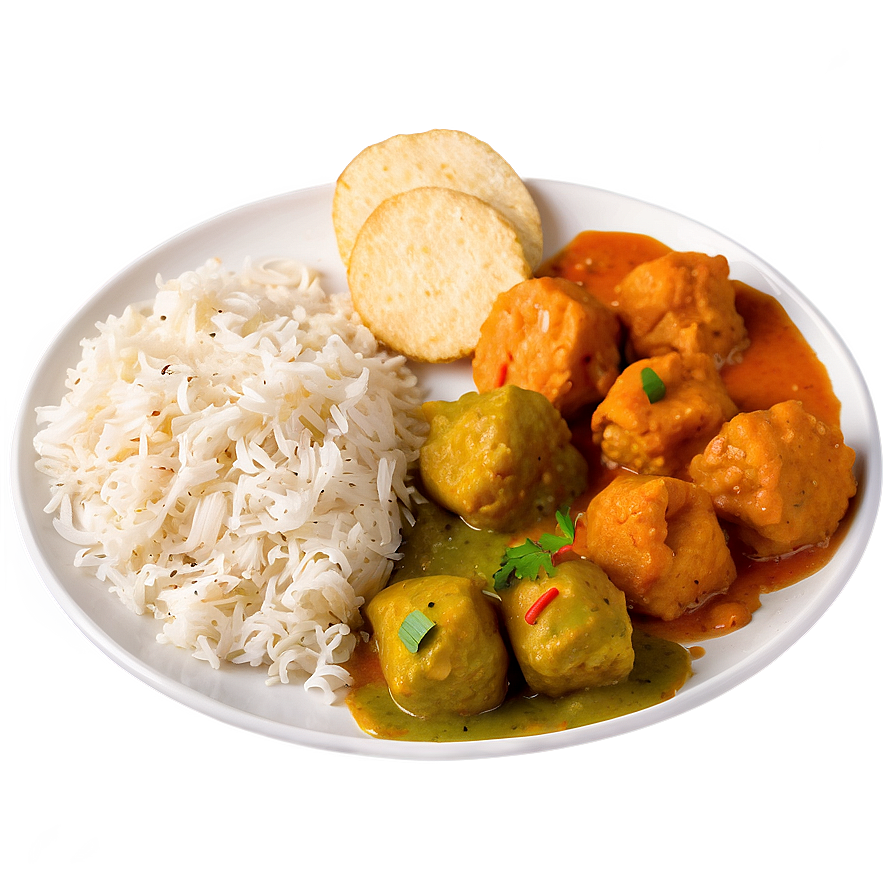 Indian Food Plate Png Kfc PNG Image