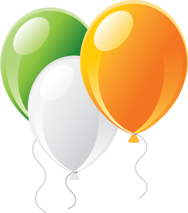 Indian Independence Day Celebration Balloons PNG Image