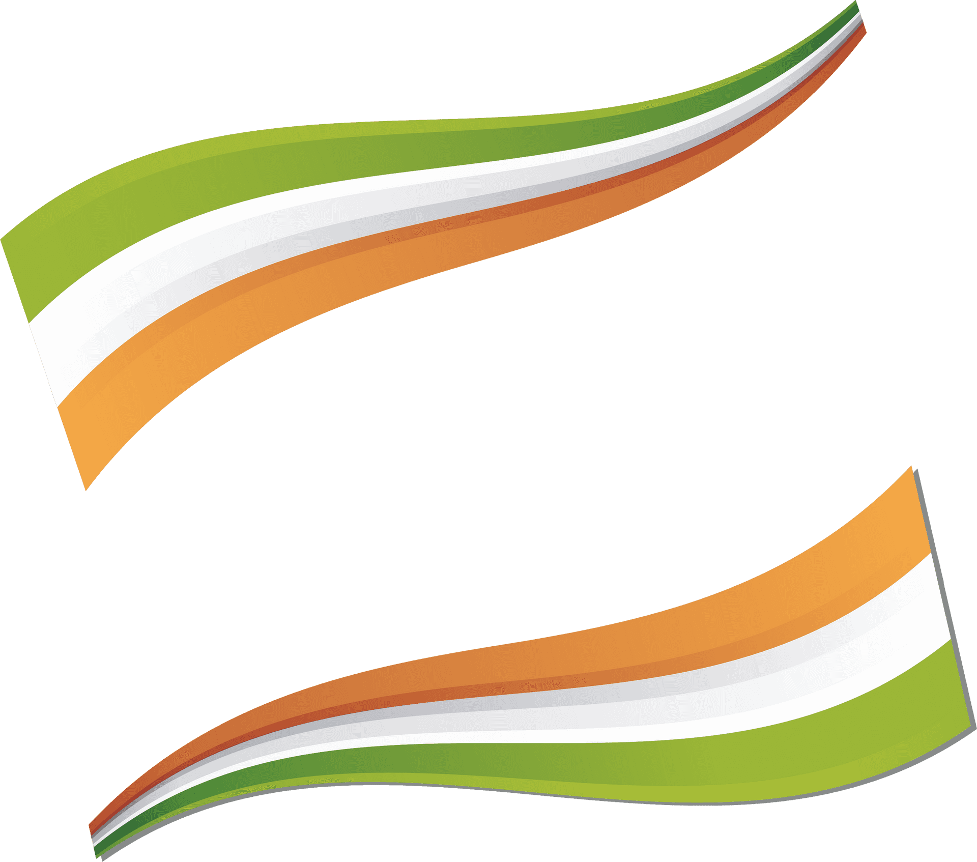 Indian Independence Day Flag Ribbon PNG Image