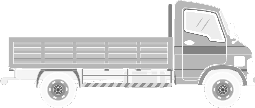 Indian Lorry Side View Vector PNG Image