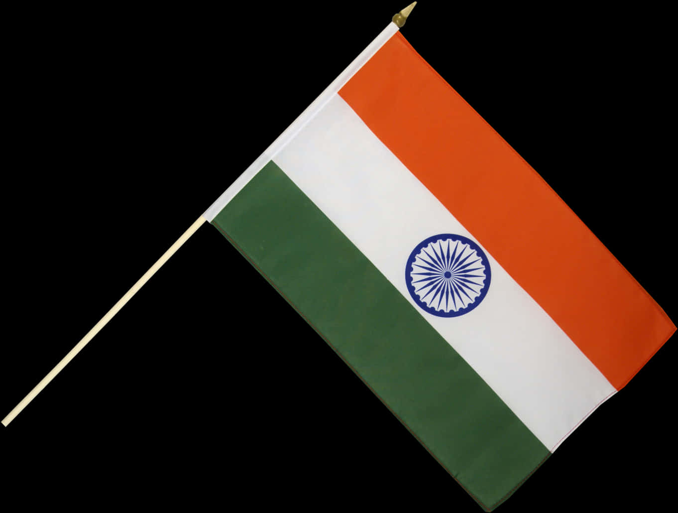 Indian National Flagon Pole PNG Image