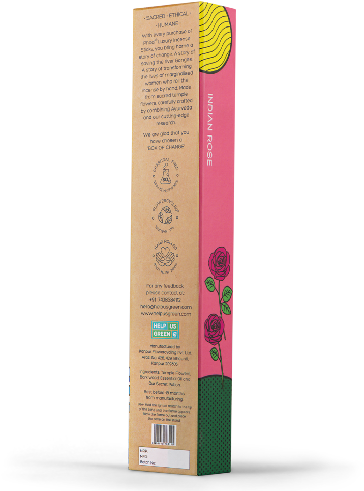 Indian Rose Incense Sticks Packaging PNG Image