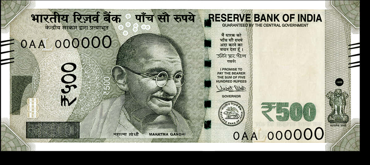 Indian500 Rupee Note PNG Image