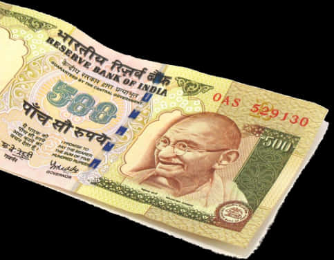 Indian500 Rupee Notewith Gandhi PNG Image