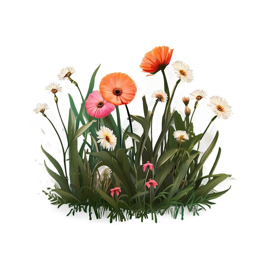 Indie Flower Field Landscape Png 76 PNG Image