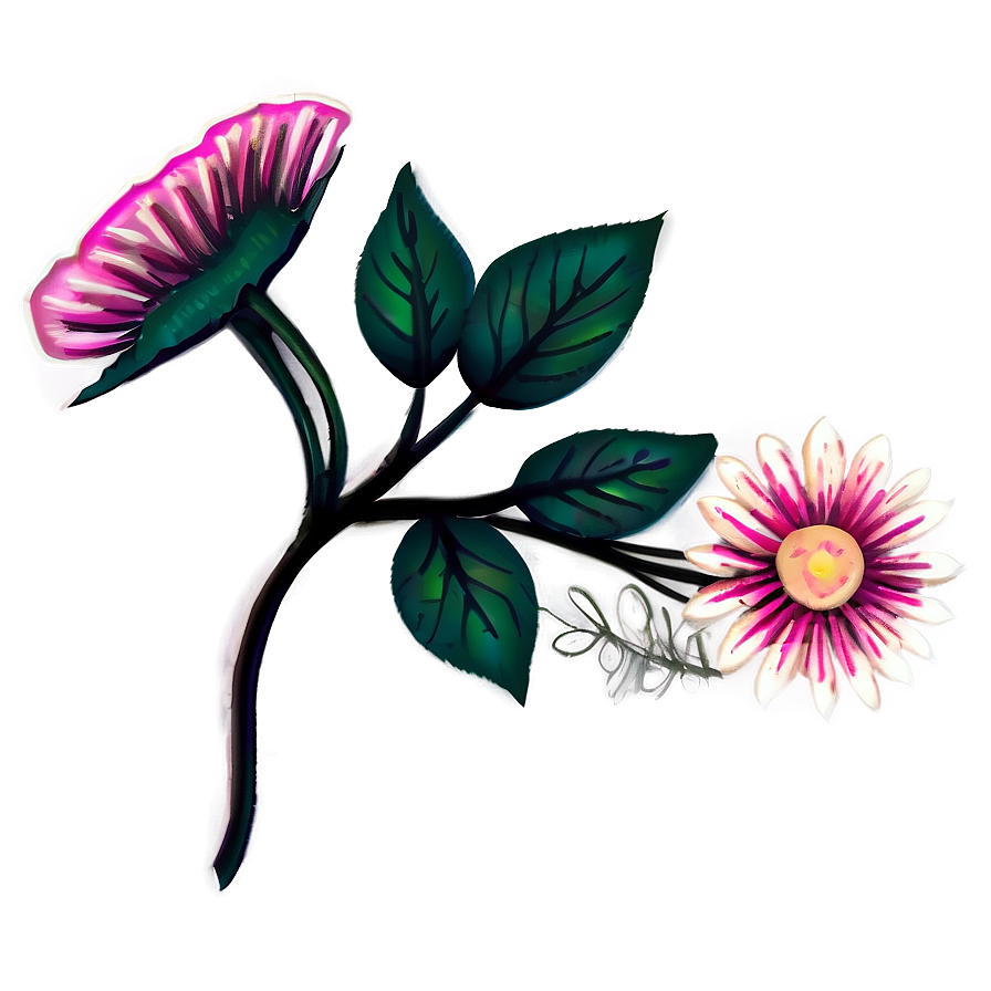 Indie Flower Illustration Png 06252024 PNG Image