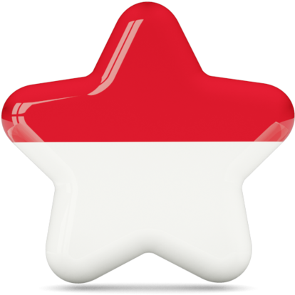 Indonesian_ Flag_ Star_ Shape PNG Image