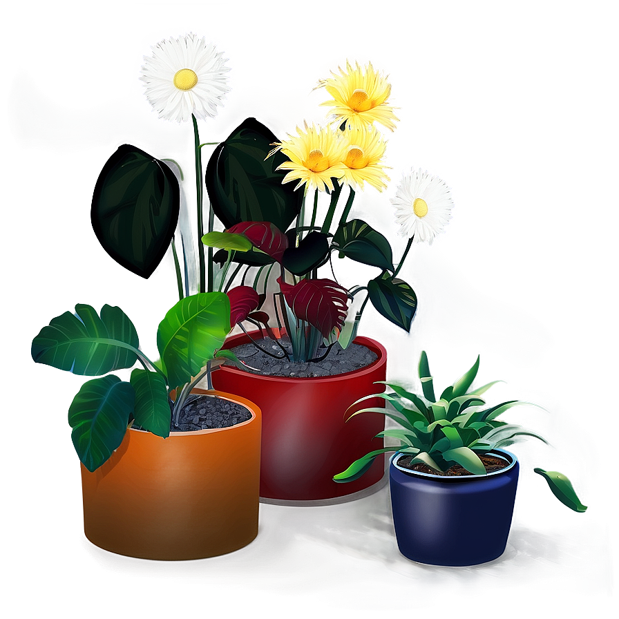 Indoor Plants With Flowers Png Jxj PNG Image