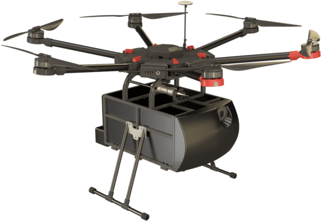 Industrial Cargo Drone PNG Image