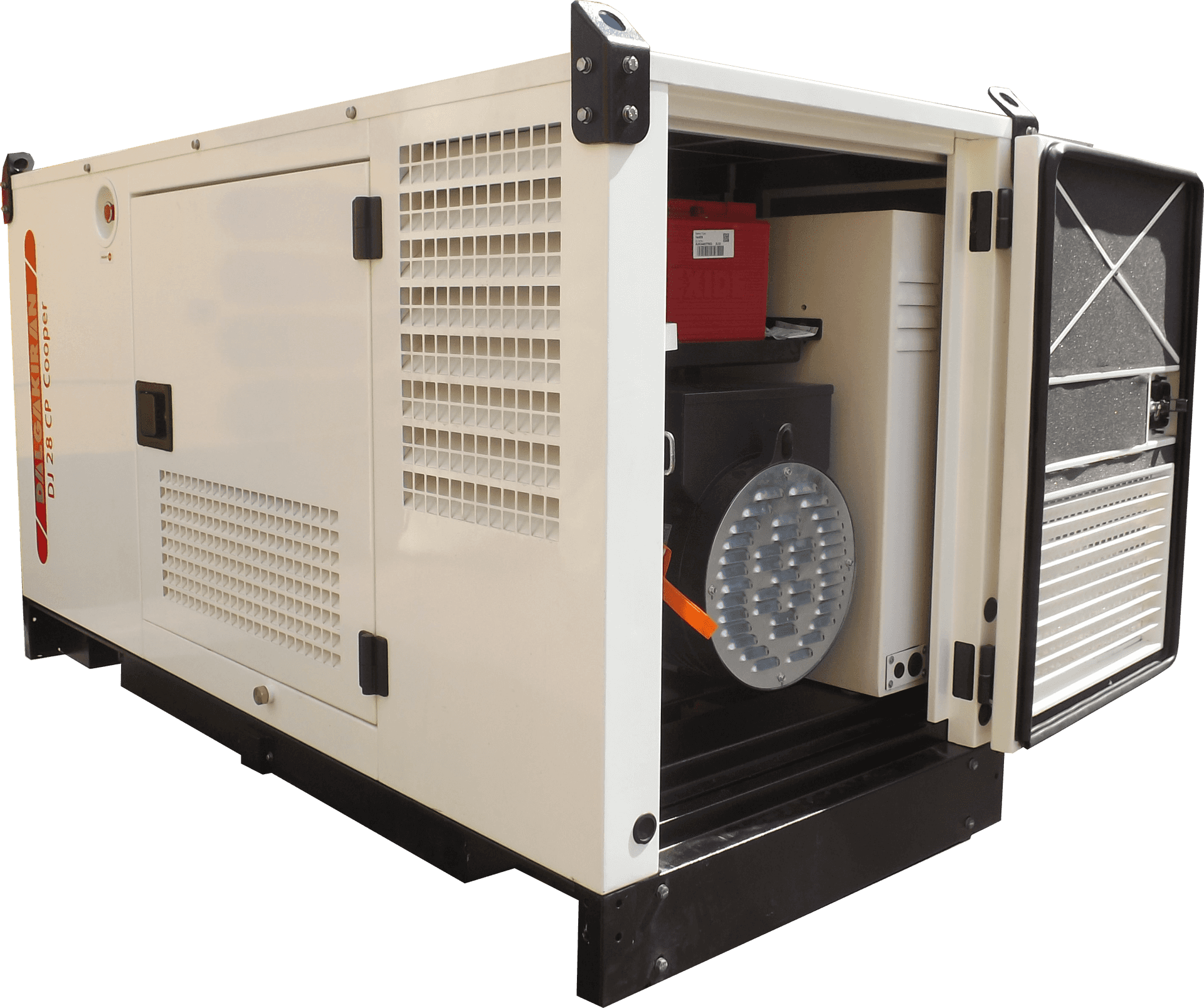 Industrial Diesel Generator Open PNG Image