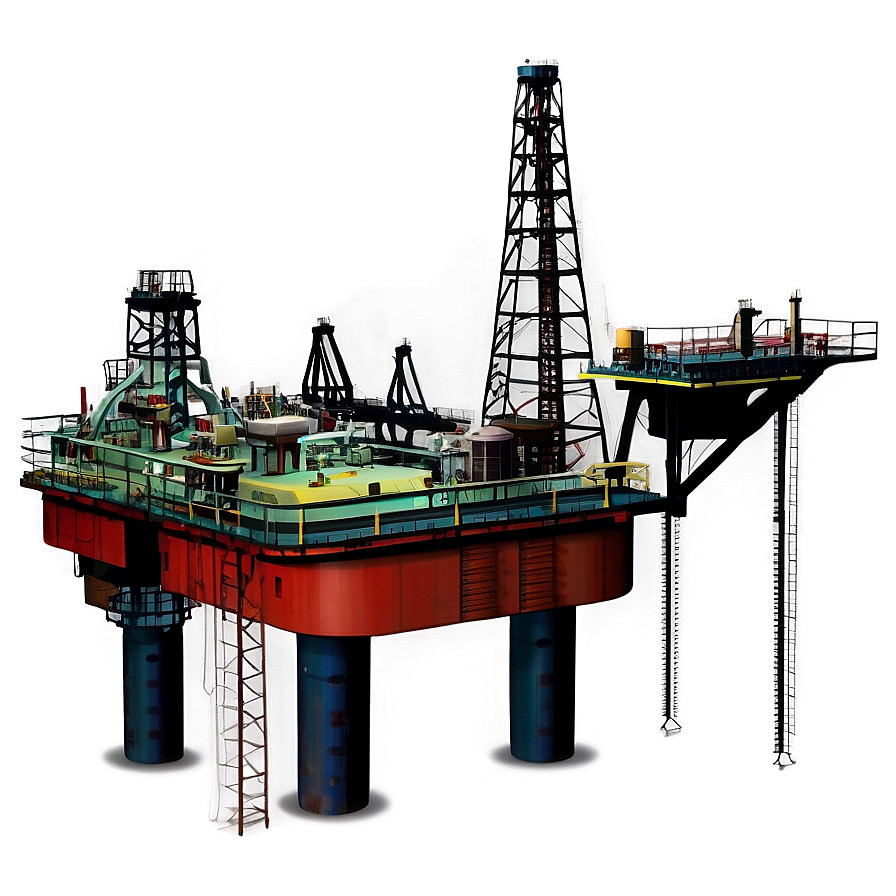 Industrial Oil Rig Png Nmj95 PNG Image