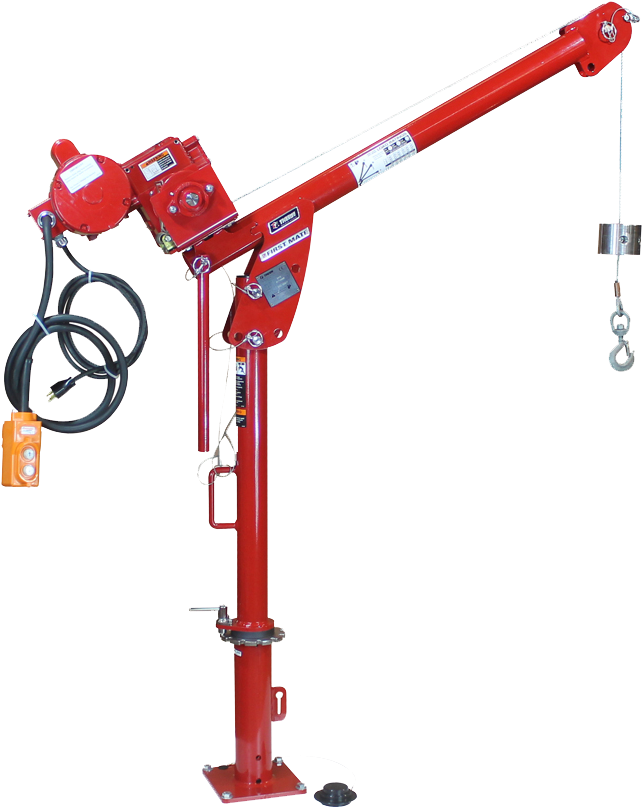 Industrial Shop Crane Isolated PNG Image