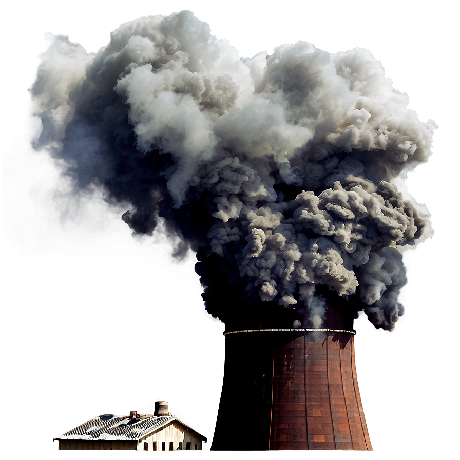 Industrial Smokestack Blast Png Ddr54 PNG Image