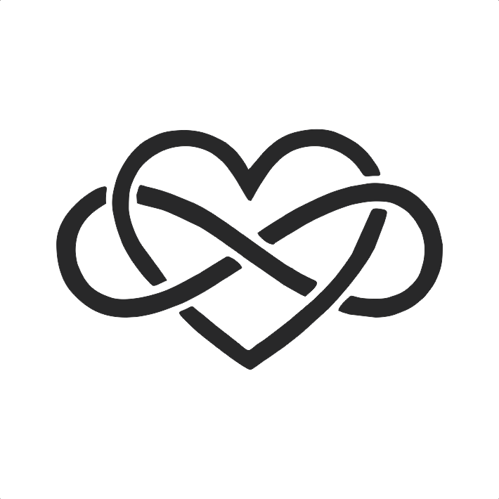 Infinity Heart Icon PNG Image