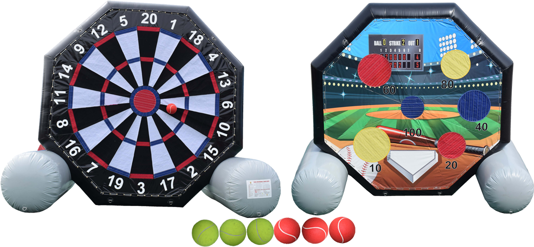 Inflatable Dartboardand Baseball Target Game PNG Image