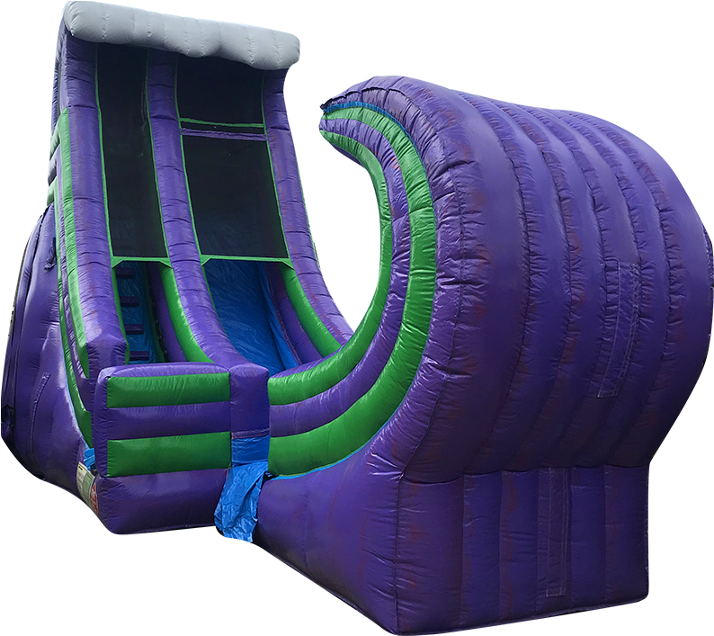 Inflatable Purple Slide Structure PNG Image