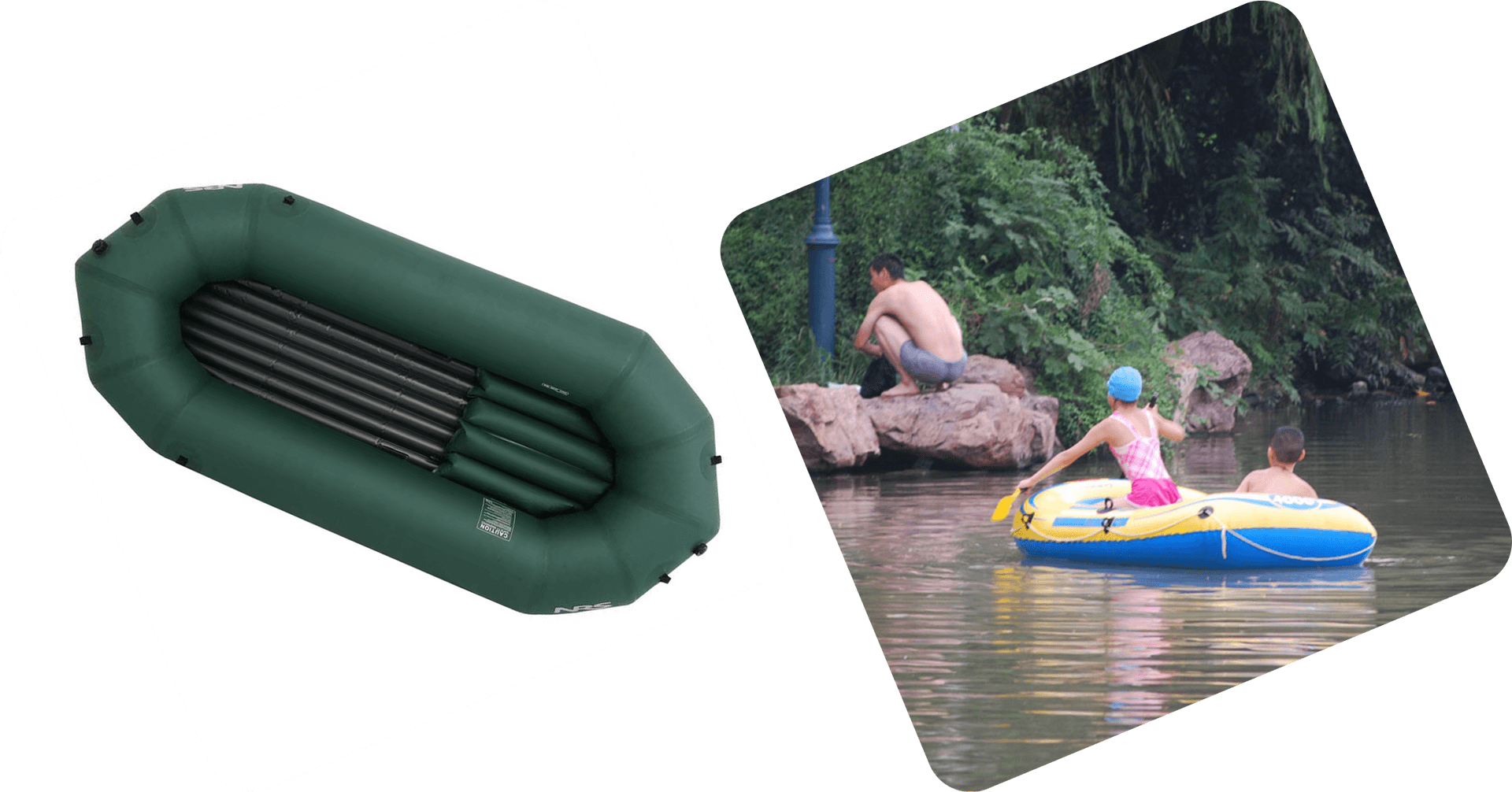 Inflatable Raftand Family Rafting Adventure PNG Image