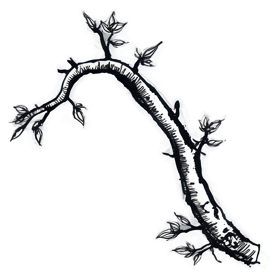 Ink Sketch Twig Png Kcc PNG Image