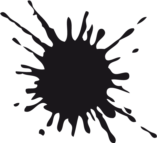 Ink Splash Silhouette PNG Image