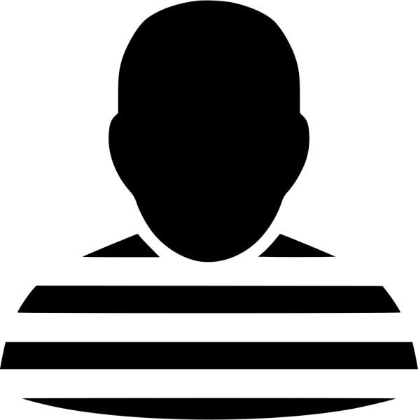 Inmate Silhouette Behind Bars PNG Image