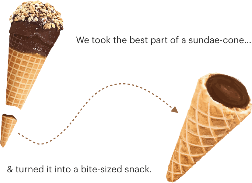 Innovative Ice Cream Cone Snack Concept PNG Image