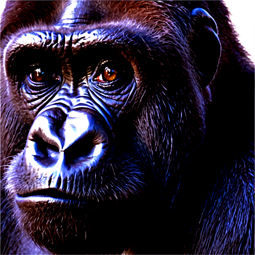 Inquisitive Gorilla Face Png Gaw1 PNG Image