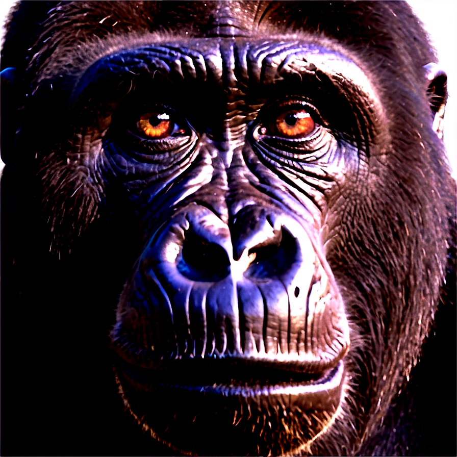 Inquisitive Gorilla Face Png Hio PNG Image