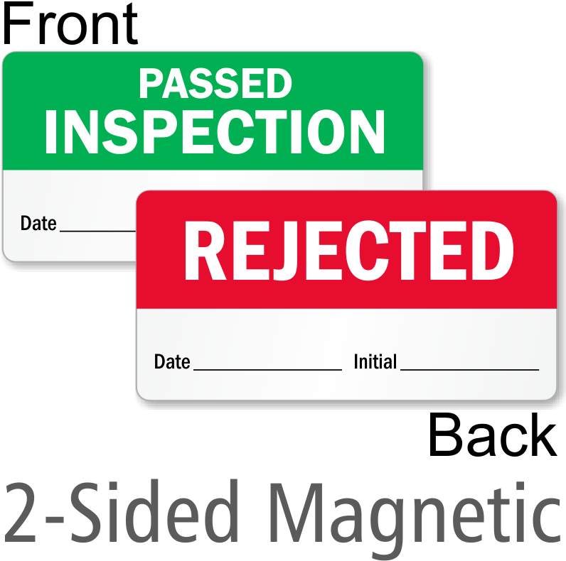 Inspection Status Magnetic Signs PNG Image