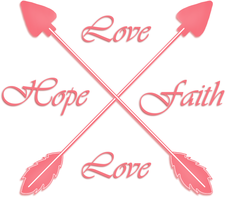 Inspirational Arrows Crossing Hope Love Faith PNG Image