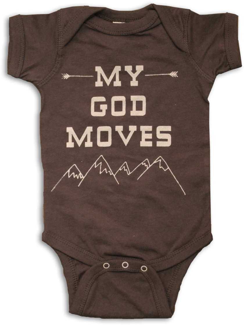 Inspirational Baby Onesie God Moves PNG Image