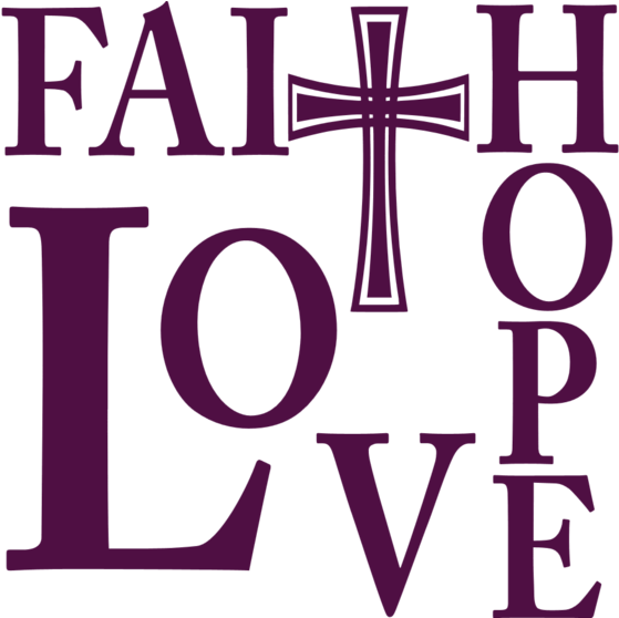 Inspirational Faith Hope Love Graphic PNG Image