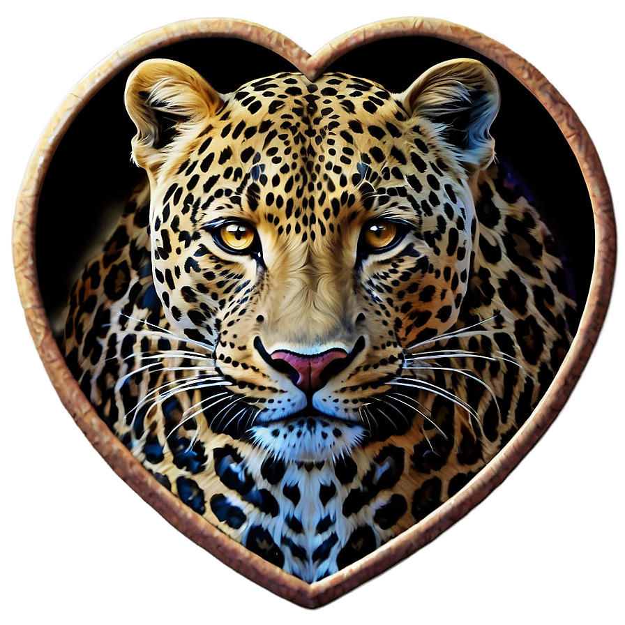 Inspirational Leopard Heart Art Png 67 PNG Image