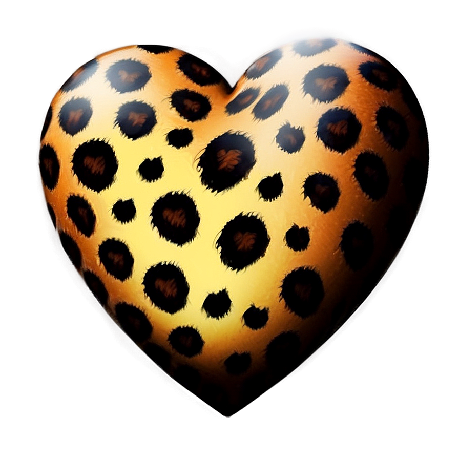 Inspirational Leopard Heart Art Png Apm PNG Image